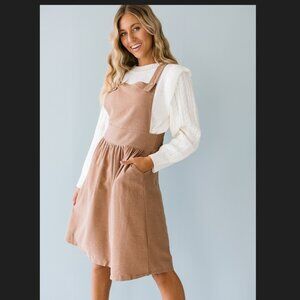 Bryce Overall Dress Camel Color